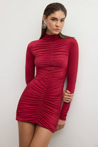 AmeMiniDressBurgundy2494