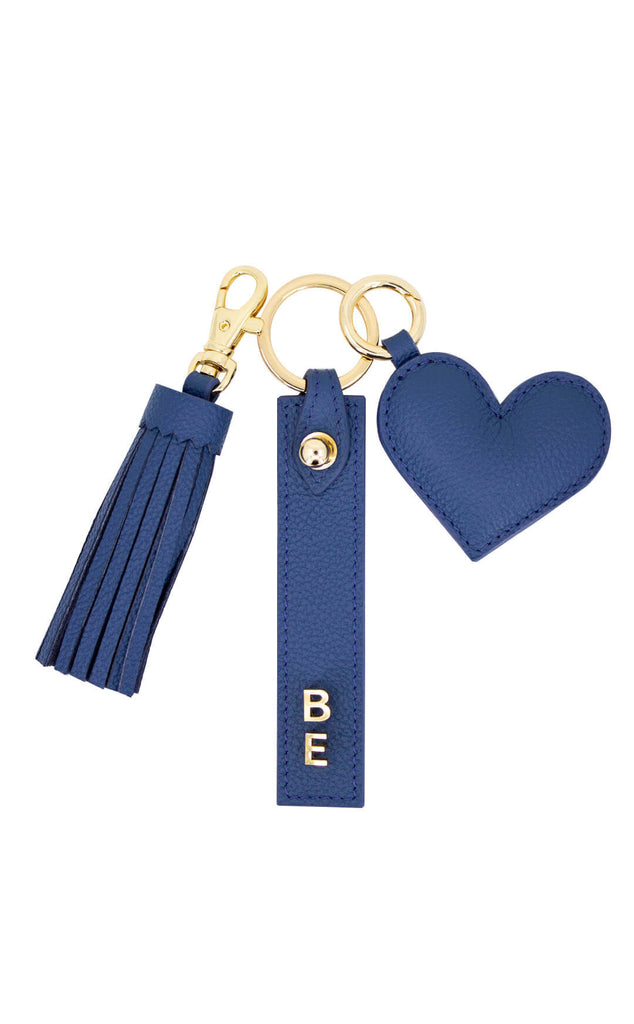 MIA LEATHER KEY HOLDER SET WITH INITIALS