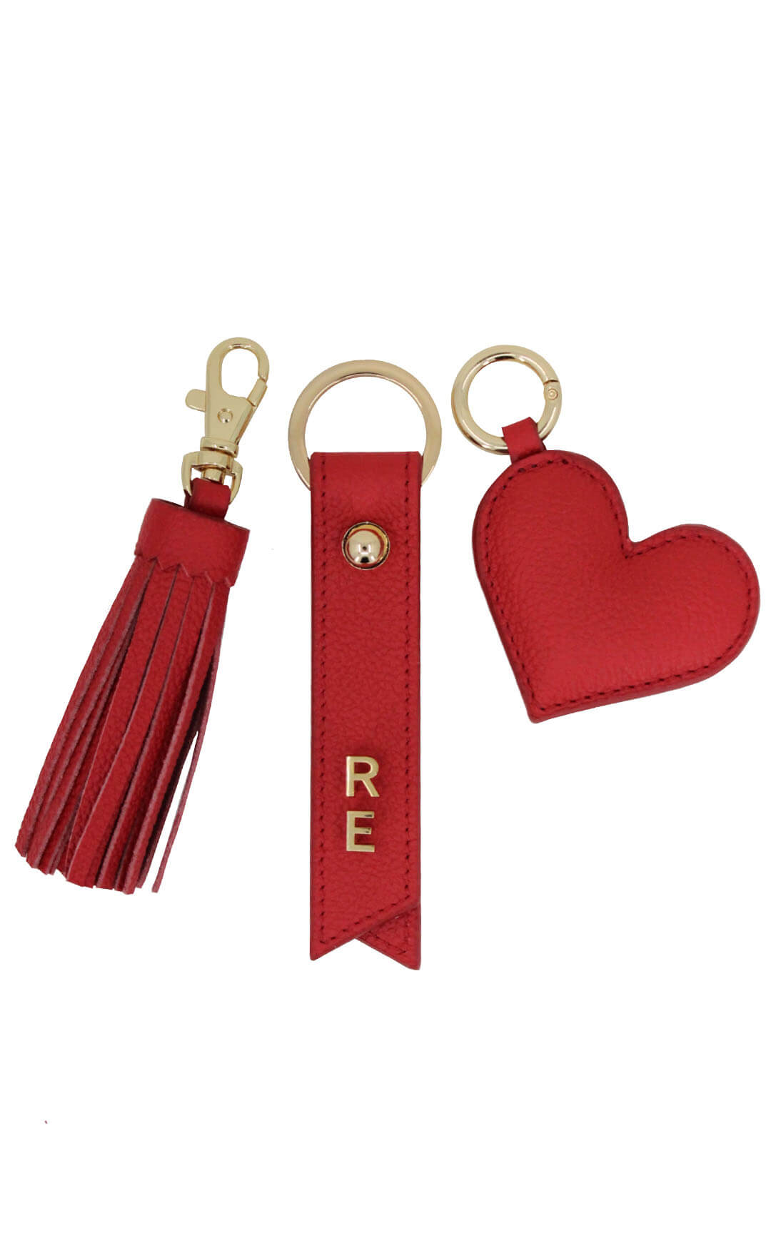 OLI LEATHER KEY HOLDER SET WITH INITIALS