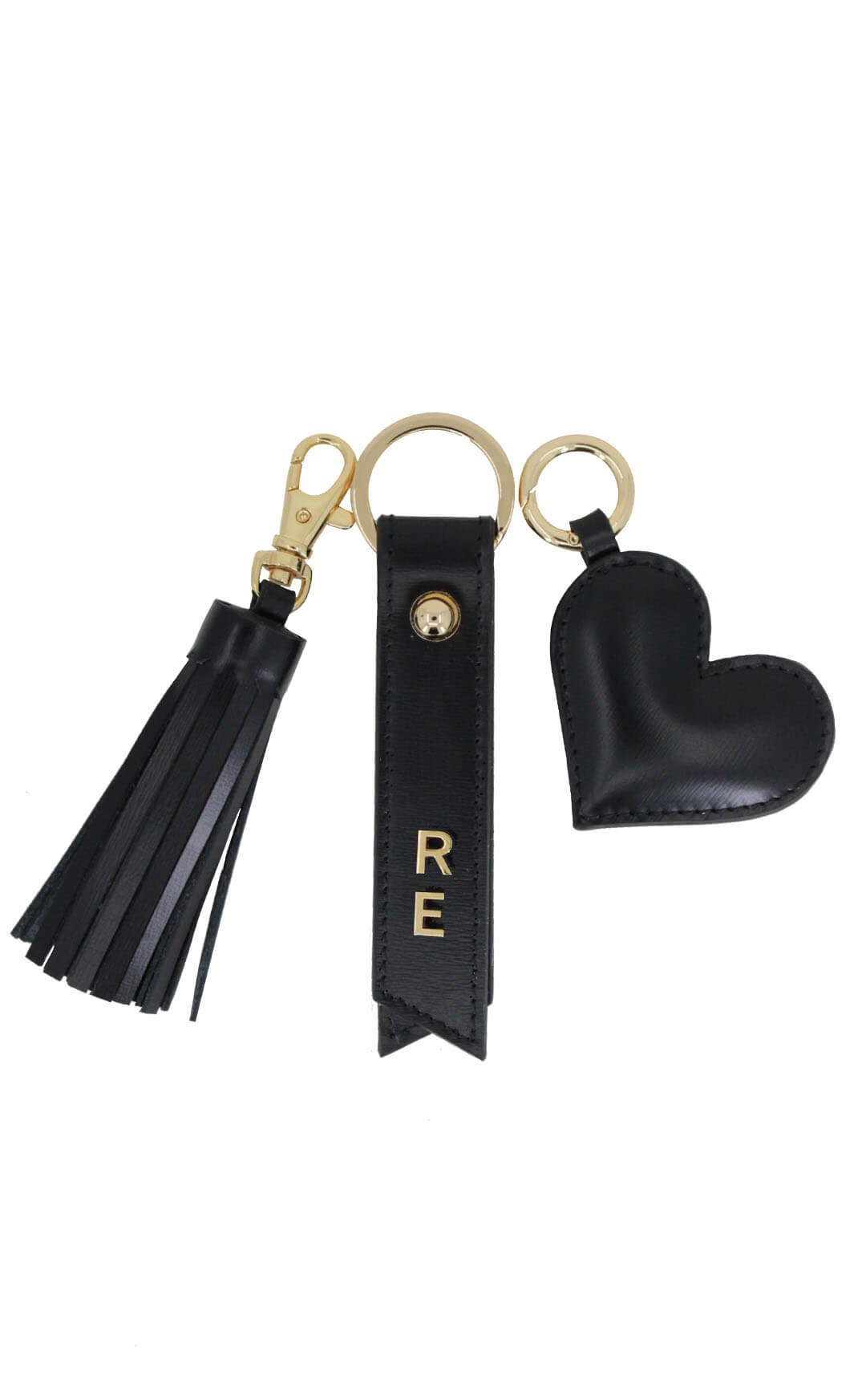 OLI LEATHER KEY HOLDER SET WITH INITIALS